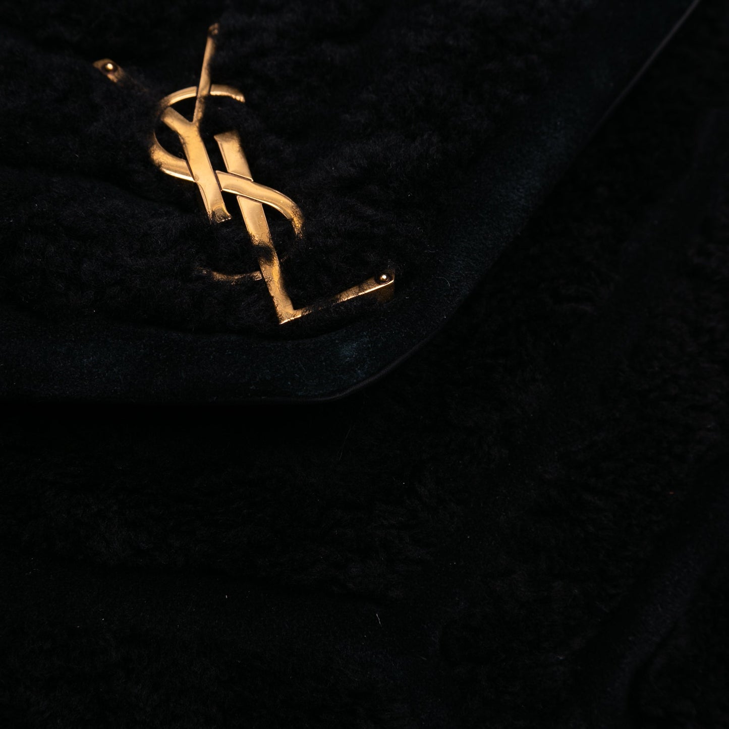 Saint Laurent Medium Shearling Loulou Shoulder Bag