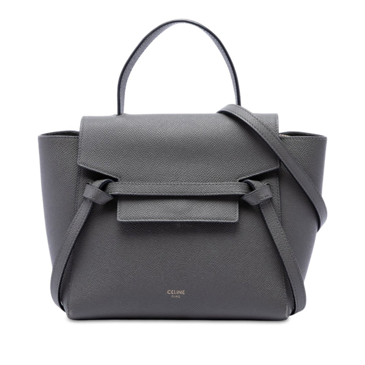 Celine Nano Grained Calfskin Belt Bag — Gray