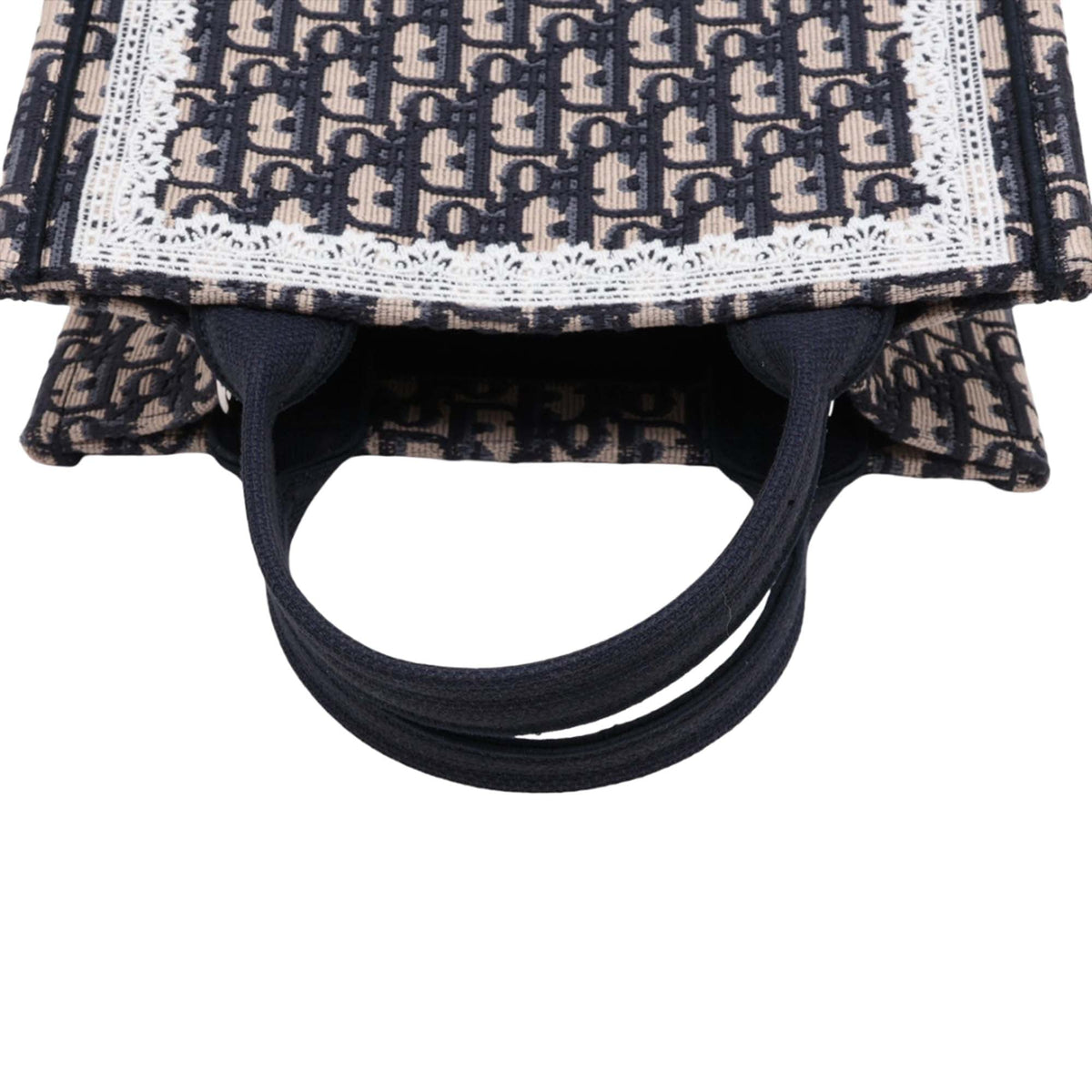 Dior Small Oblique Canvas Embroidered Book Tote — Blue