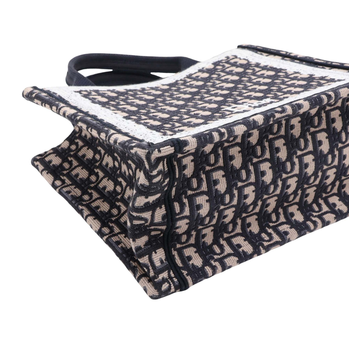 Dior Small Oblique Canvas Embroidered Book Tote — Blue