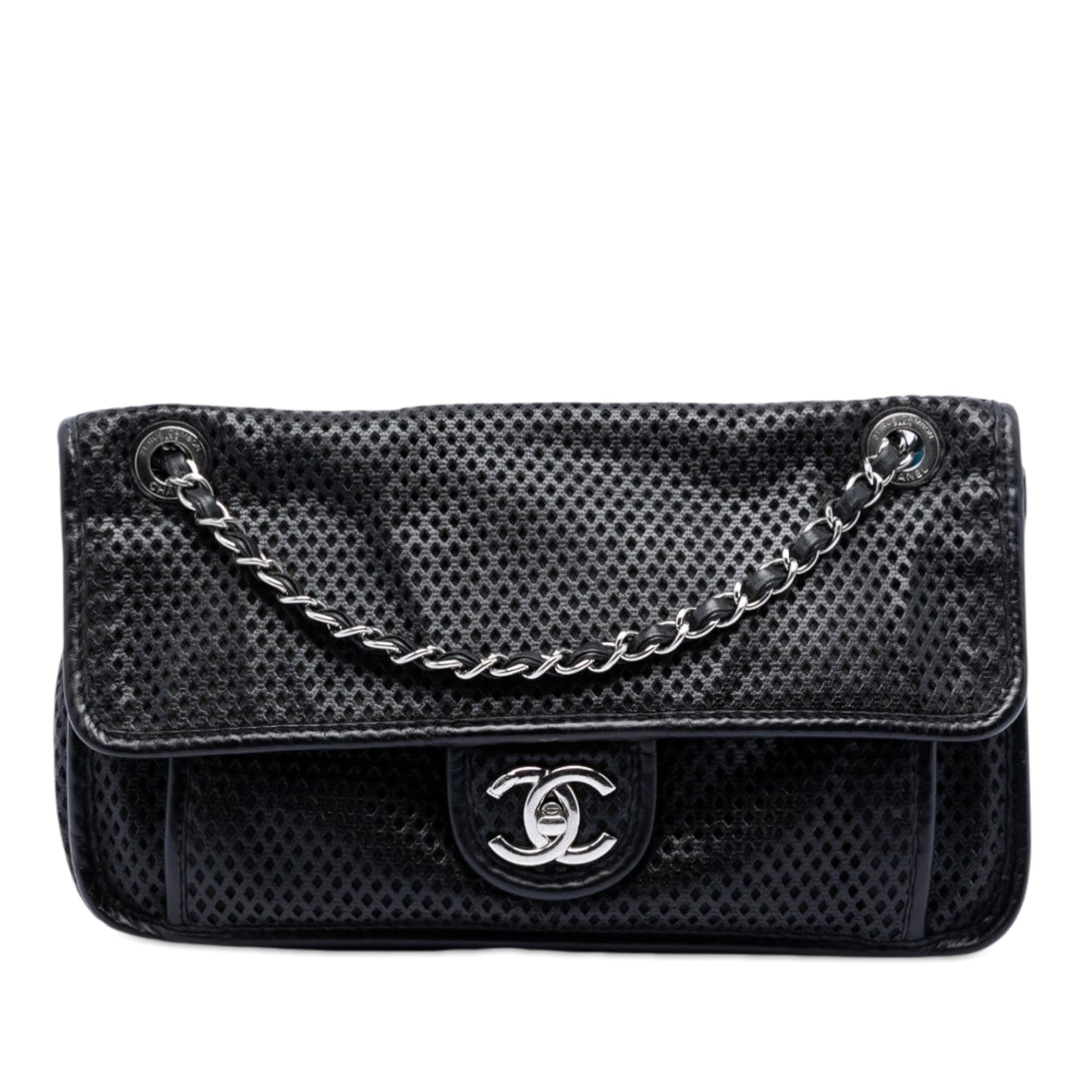 Medium Perforated Lambskin Up In The Air Flap