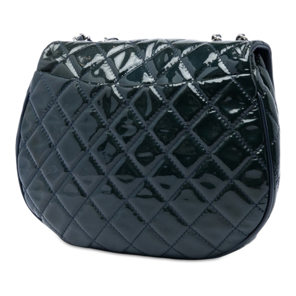 Chanel Medium Quilted Patent Bubble CC Flap