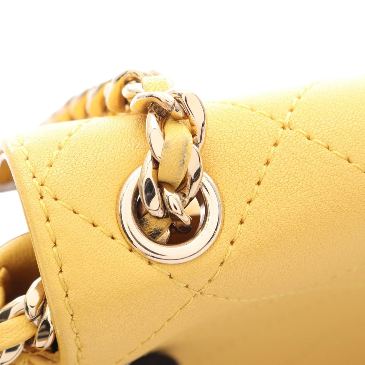 Chanel Small Quilted Goatskin Casual Trip Flap — Yellow