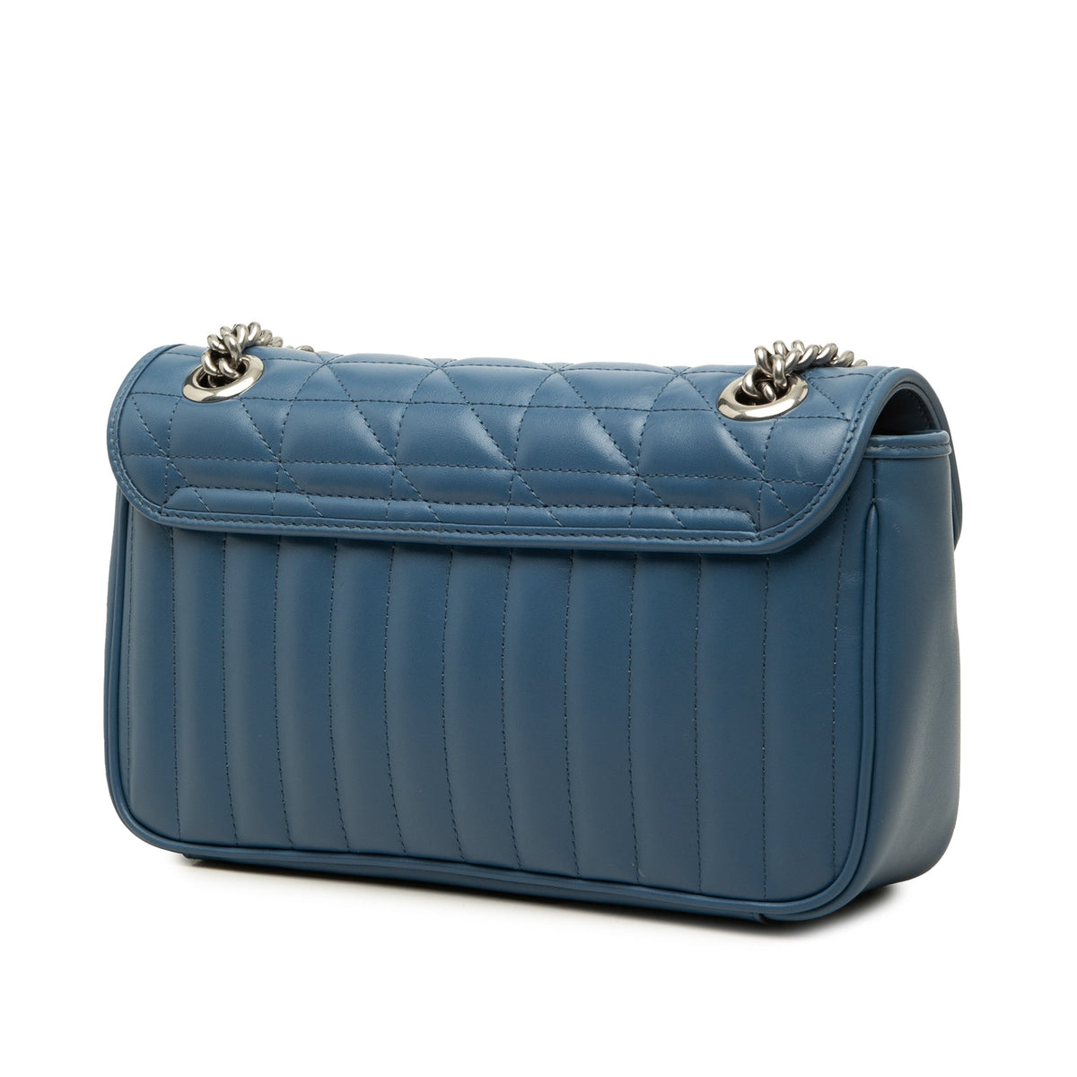 Gucci Medium GG Marmont Matelasse Calfskin Shoulder Bag — Blue