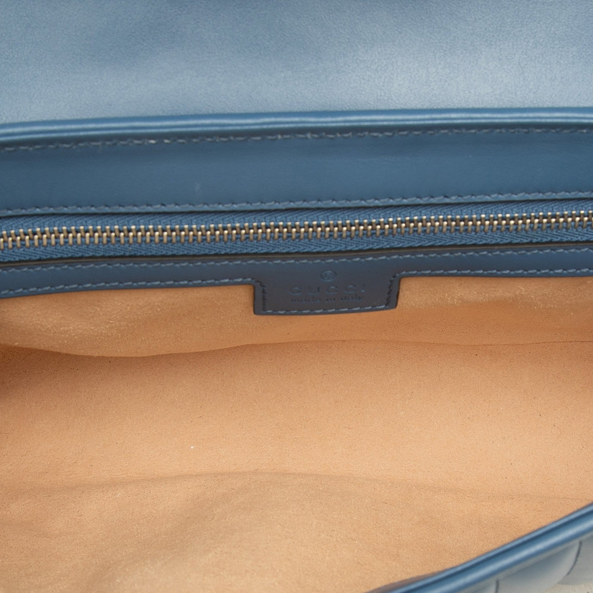 Gucci Medium GG Marmont Matelasse Calfskin Shoulder Bag — Blue