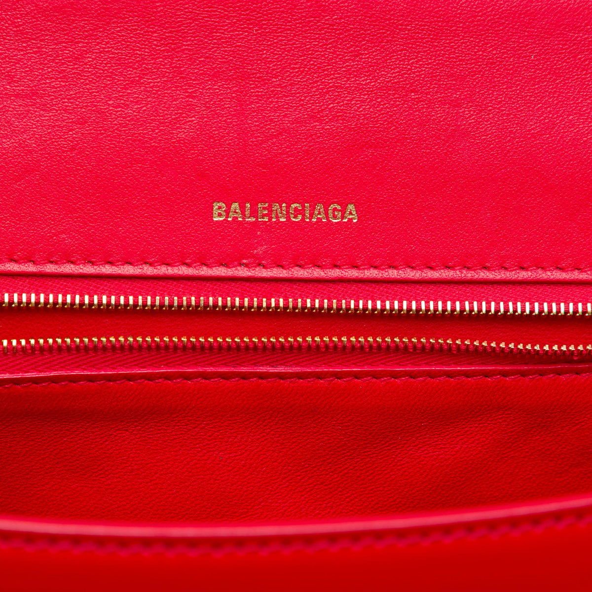 Balenciaga Medium Shiny Box Calfskin Hourglass Top Handle Bag