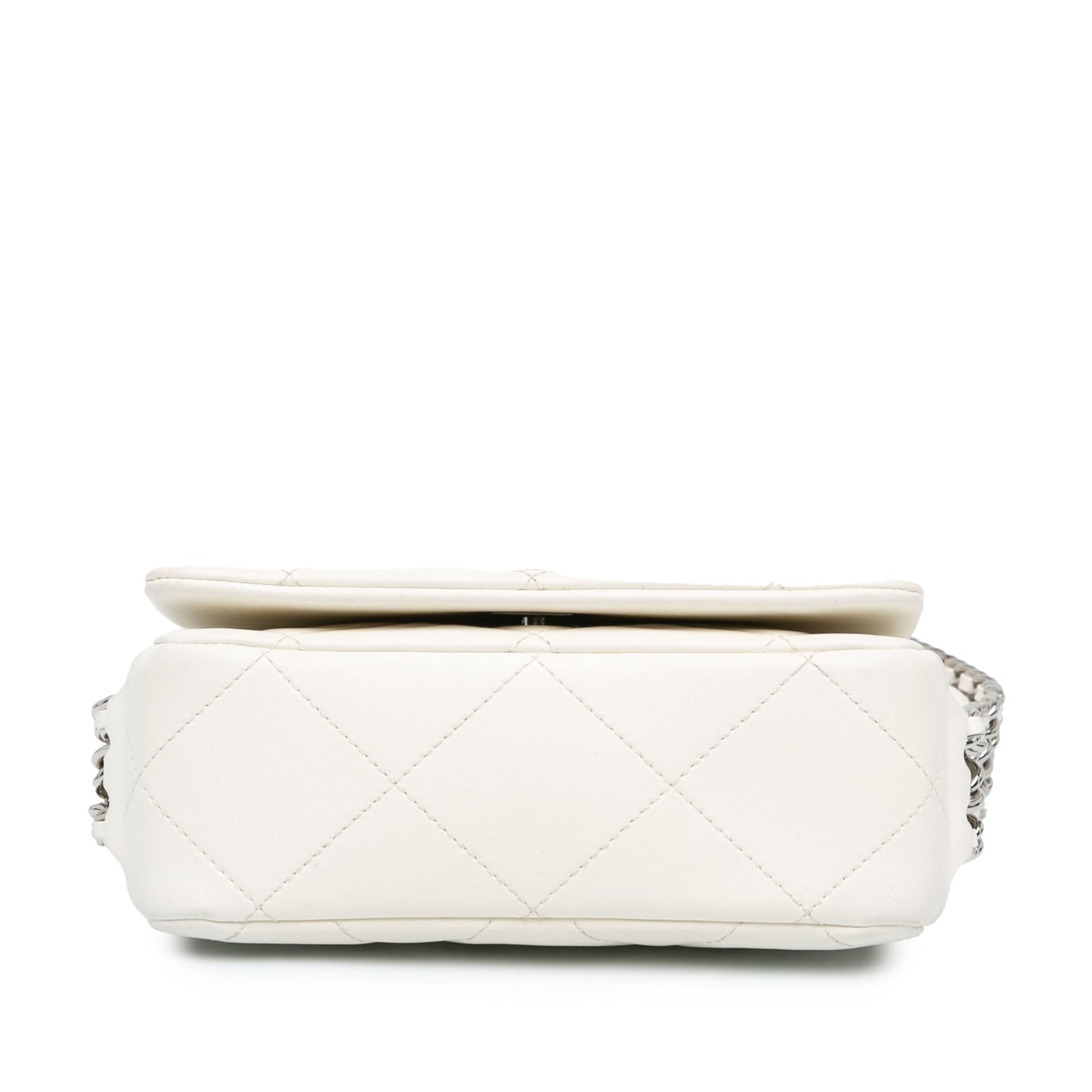Chanel Mini Quilted Lambskin Chain Rows Flap