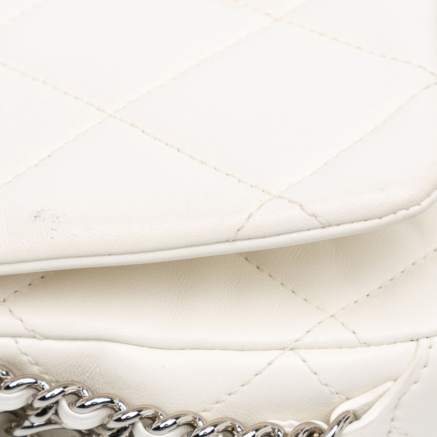 Chanel Mini Quilted Lambskin Chain Rows Flap