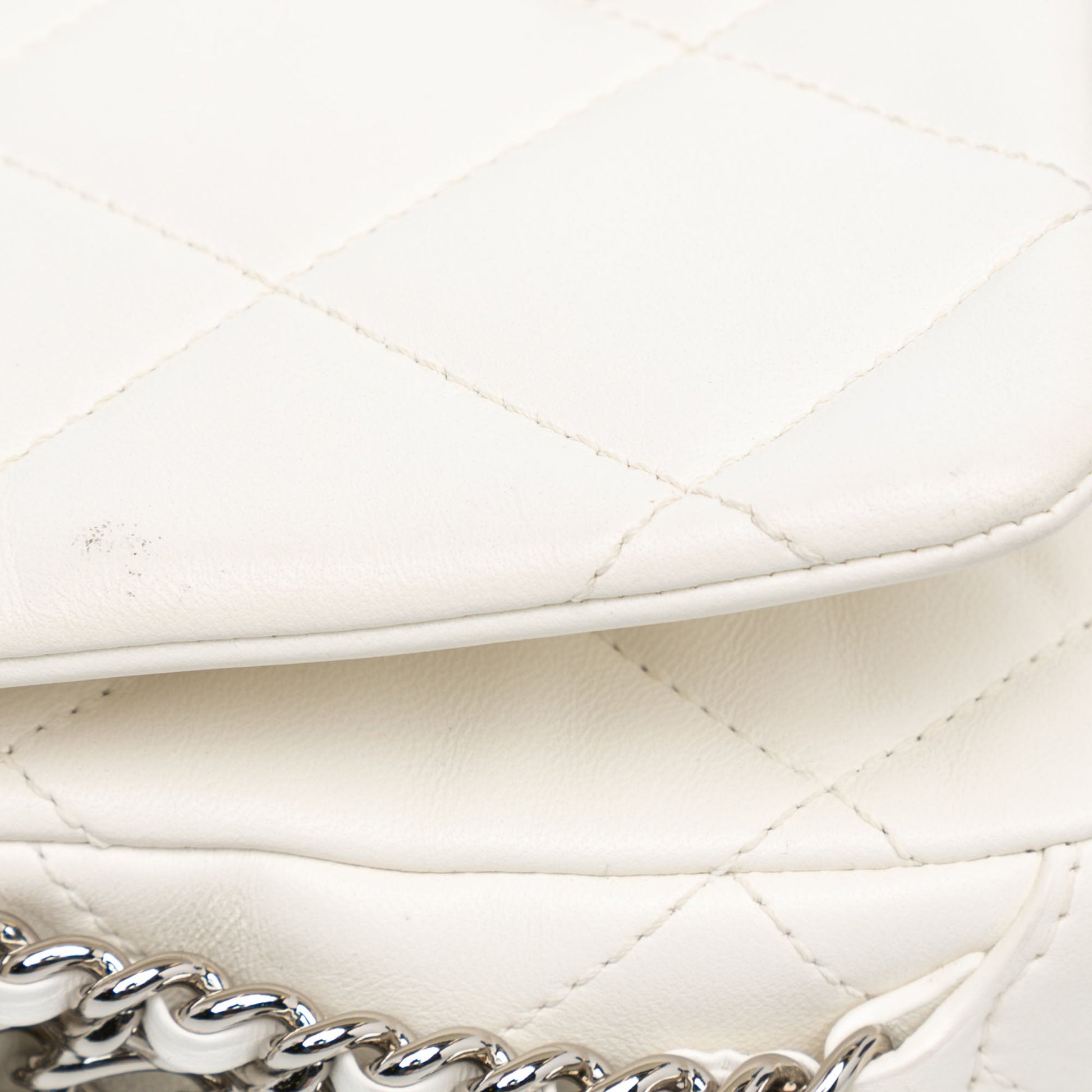 Chanel Mini Quilted Lambskin Chain Rows Flap