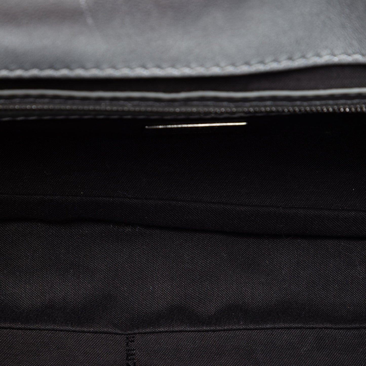 Fendi Medium Metallic Leather Embossed FF Baguette Satchel