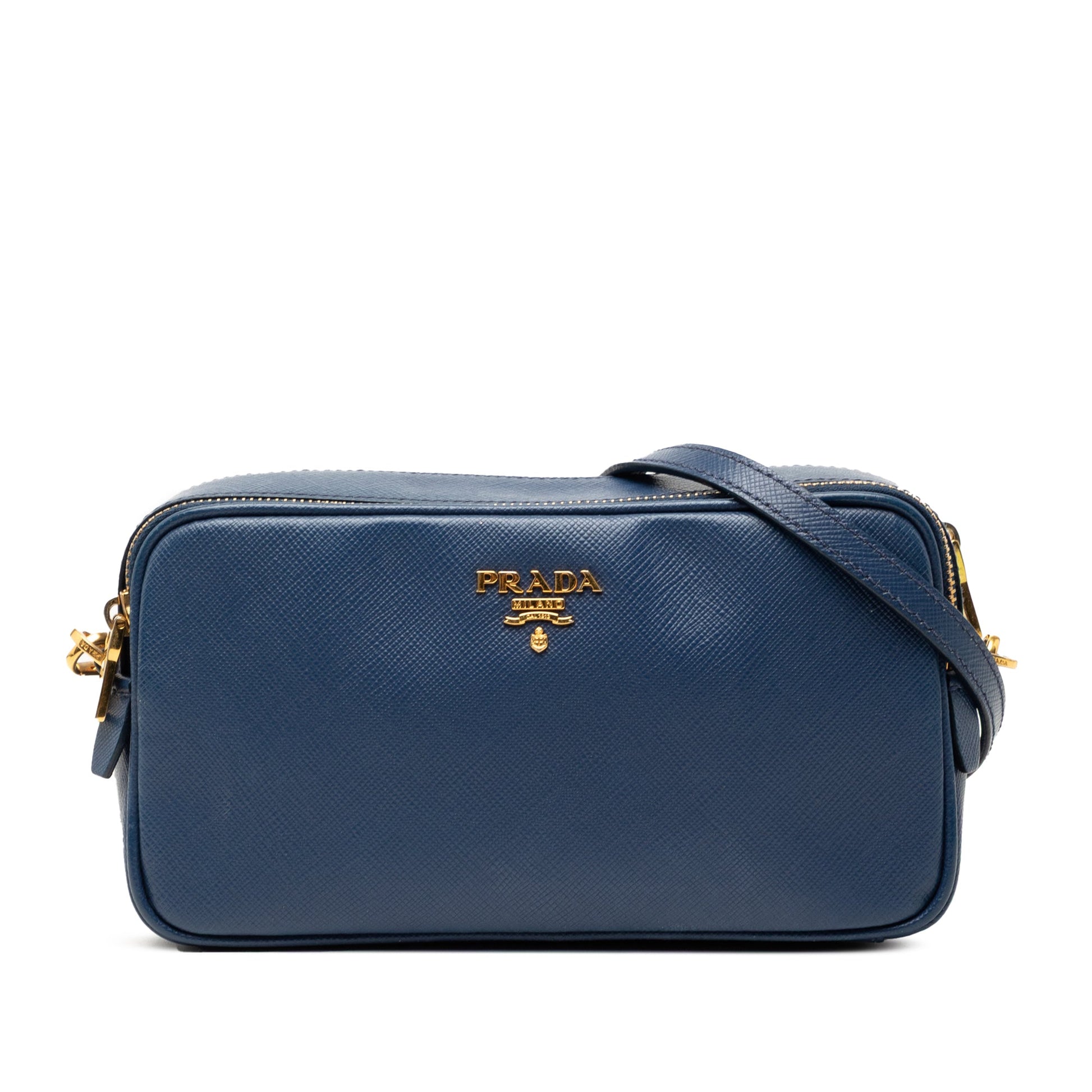 Prada Mini Saffiano Double Zip Crossbody
