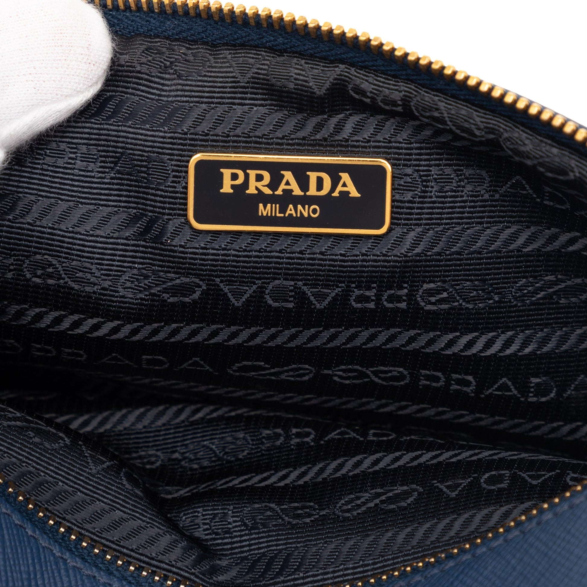 Prada Mini Saffiano Double Zip Crossbody