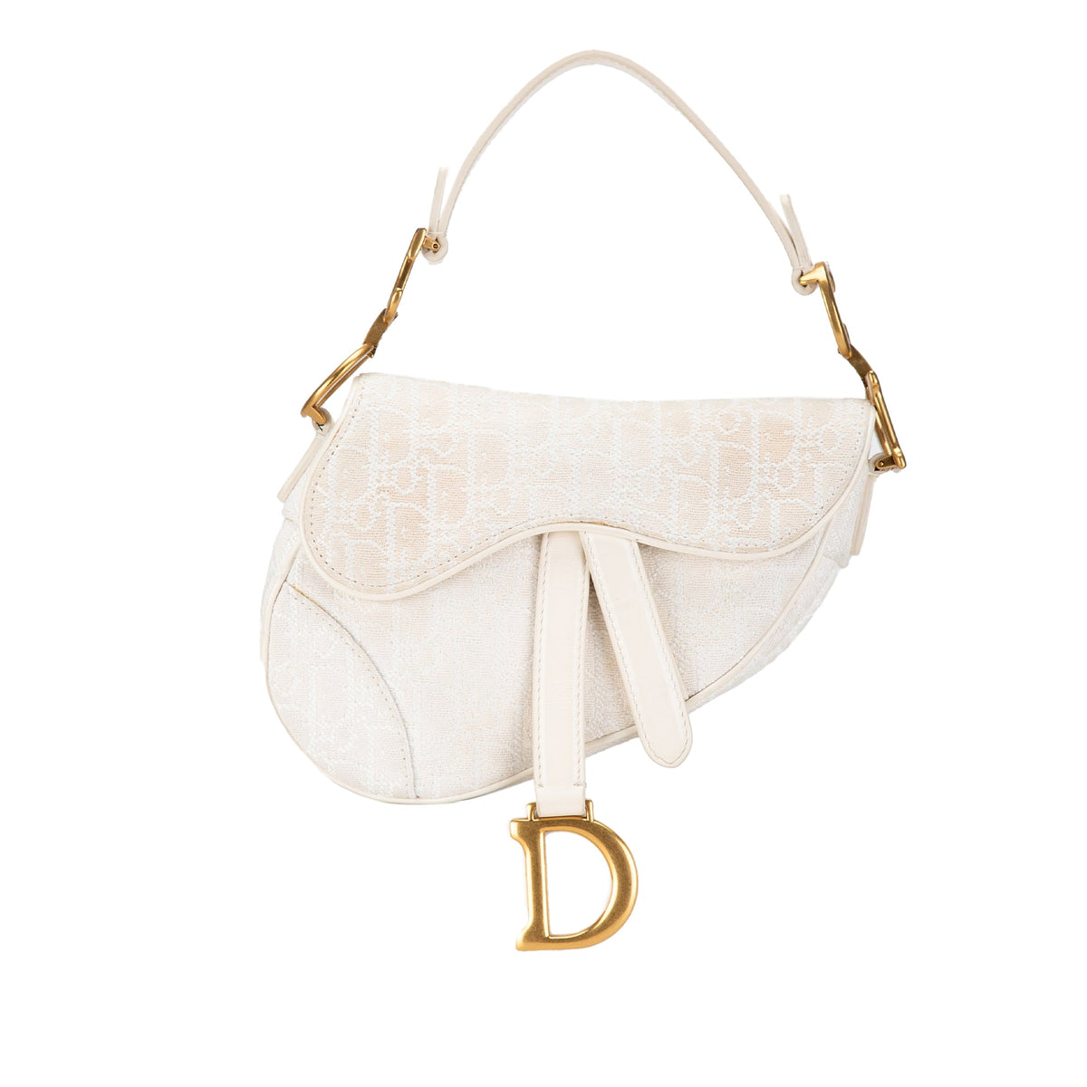 Dior Mini Oblique Embroidered Canvas Saddle Bag