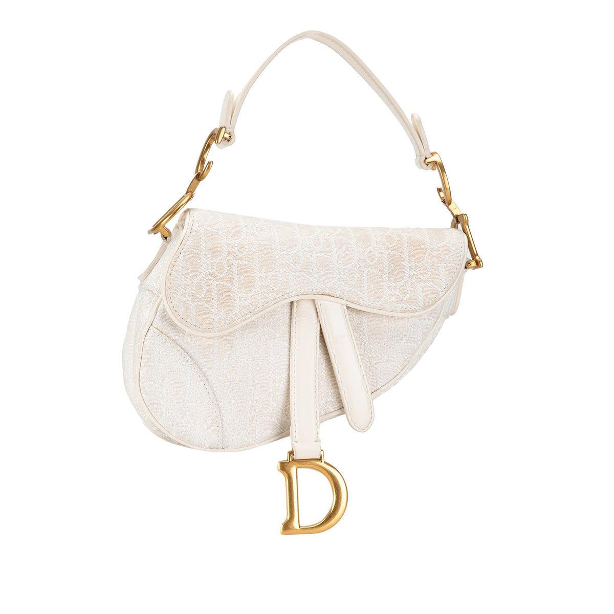 Dior Mini Oblique Embroidered Canvas Saddle Bag