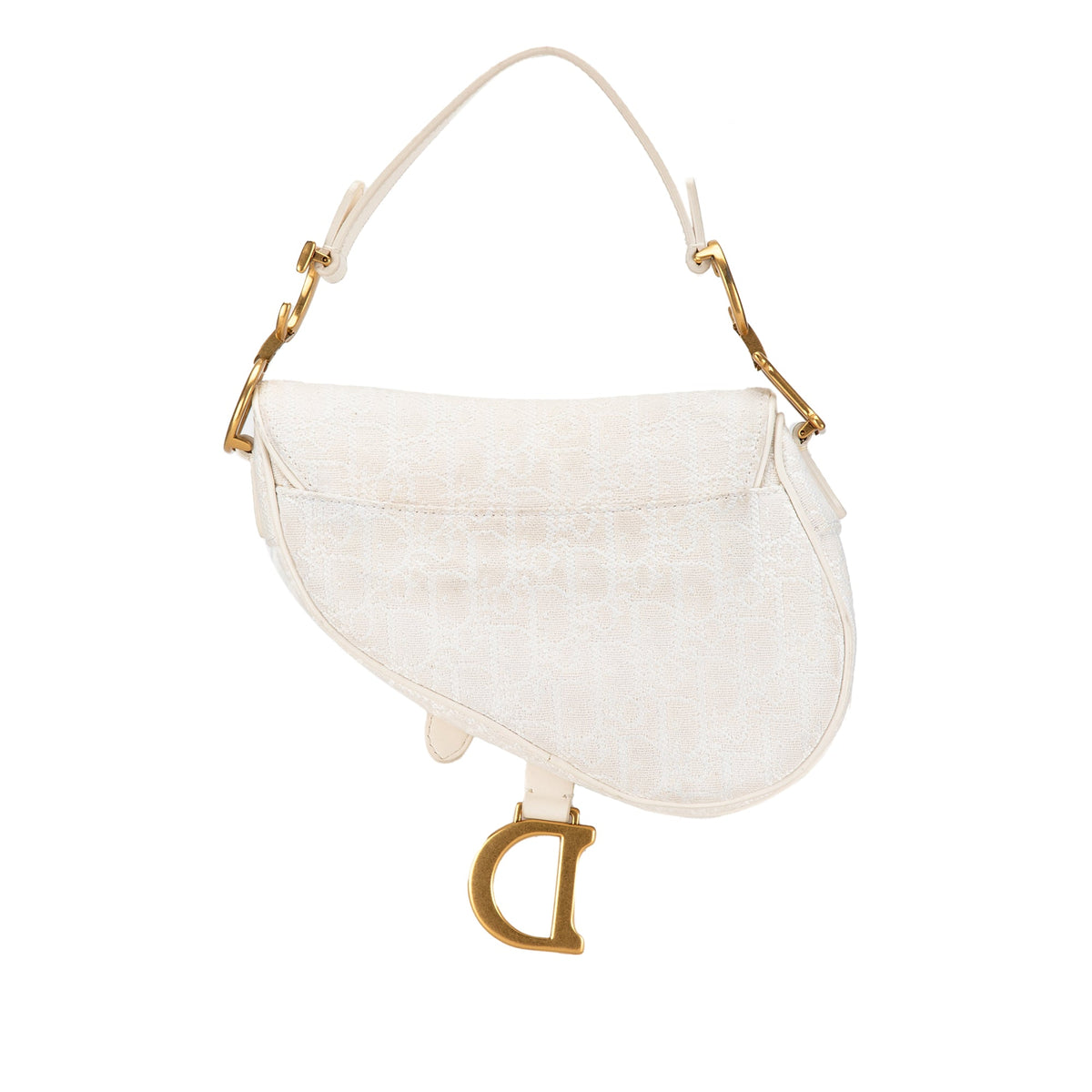 Dior Mini Oblique Embroidered Canvas Saddle Bag