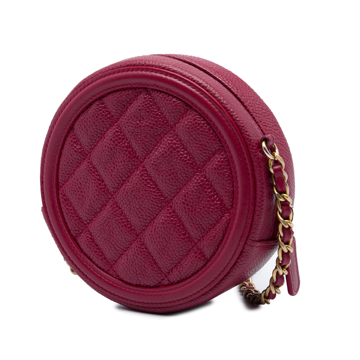Chanel Caviar CC Filigree Round Crossbody