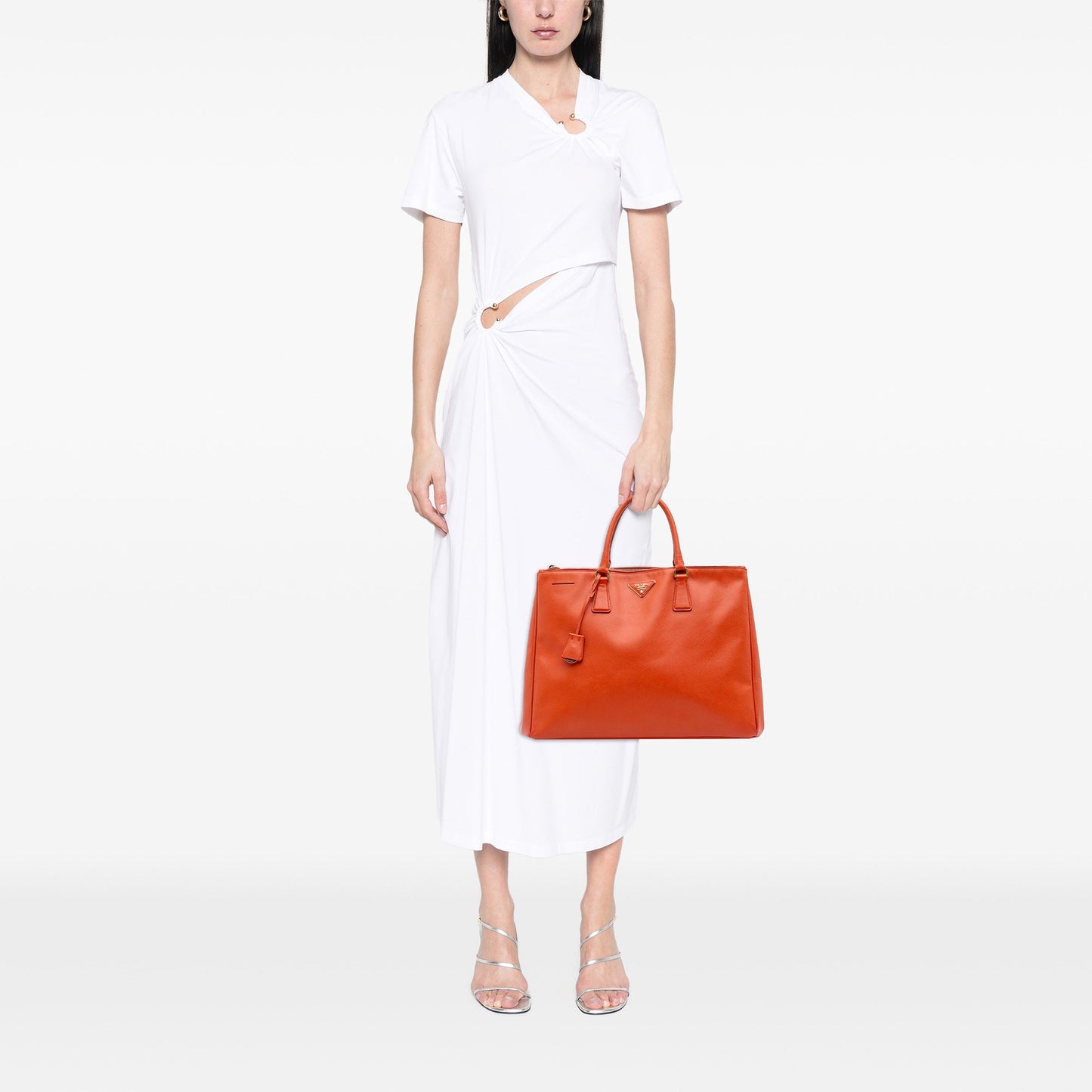 Prada Extra Large Saffiano Lux Galleria Double Zip Tote