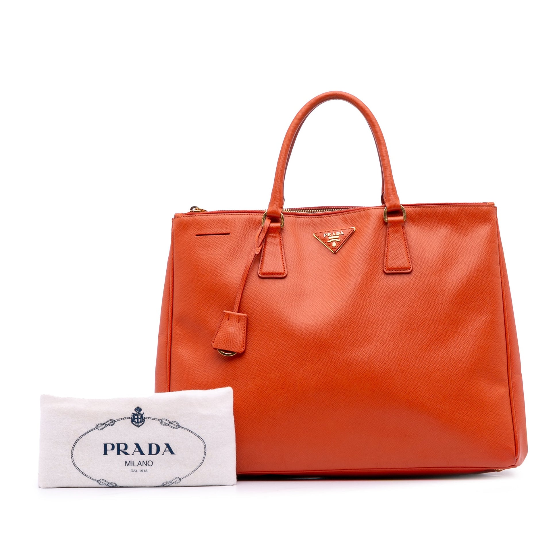 Prada Extra Large Saffiano Lux Galleria Double Zip Tote
