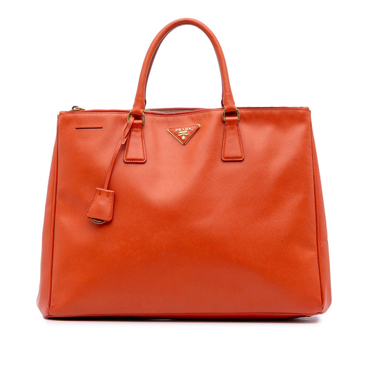 Prada Extra Large Saffiano Lux Galleria Double Zip Tote