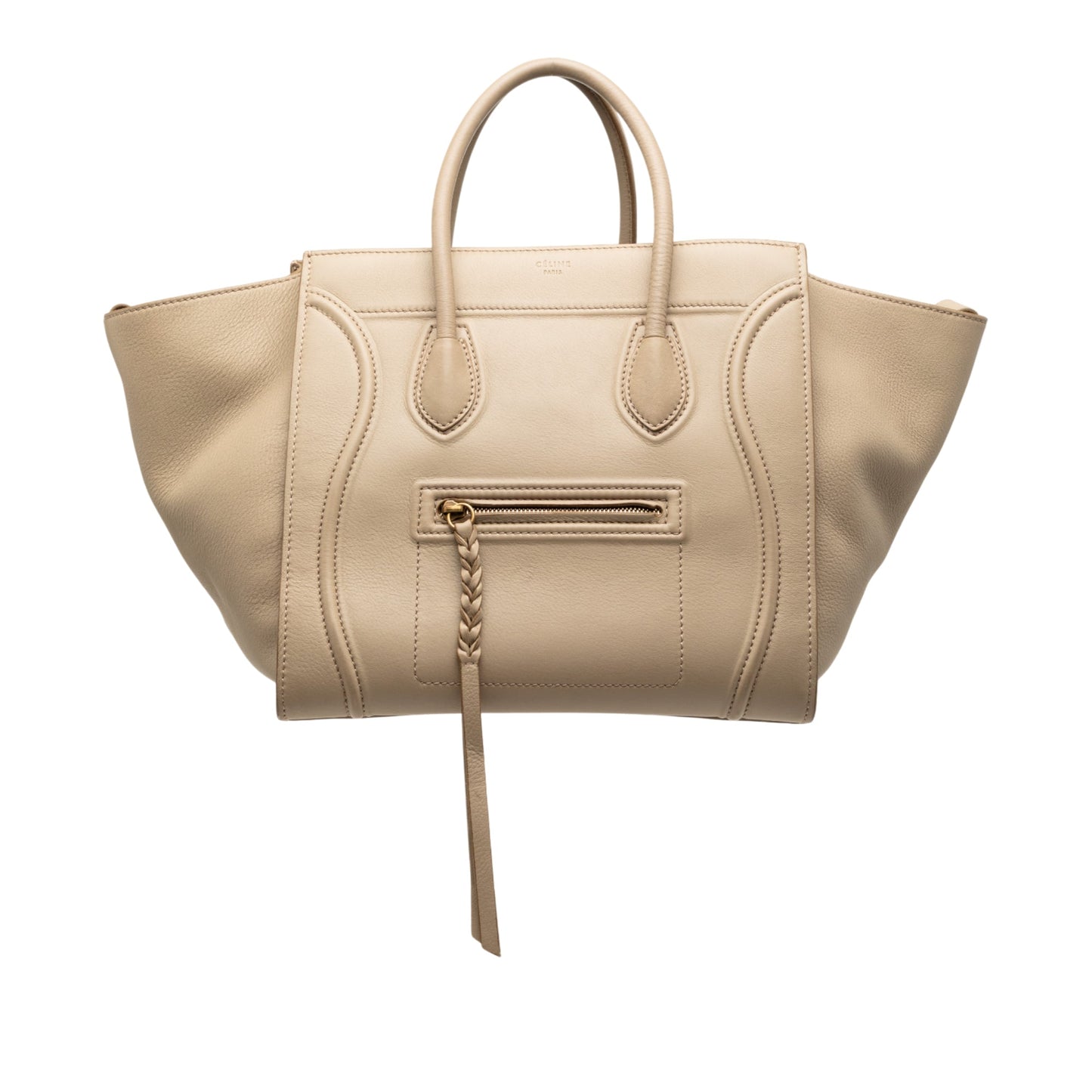 Celine Medium Leather Luggage Phantom Tote