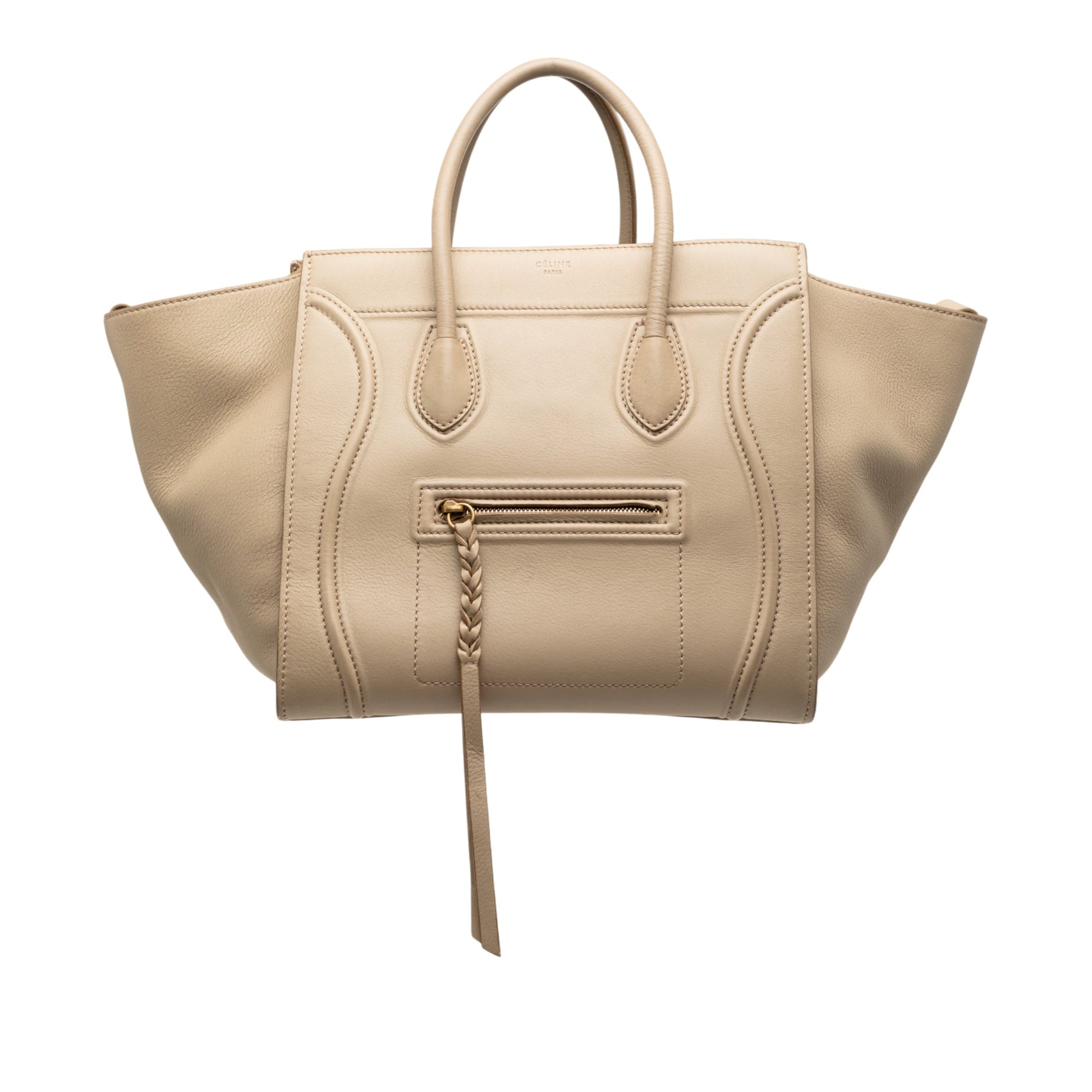 Celine Medium Leather Luggage Phantom Tote