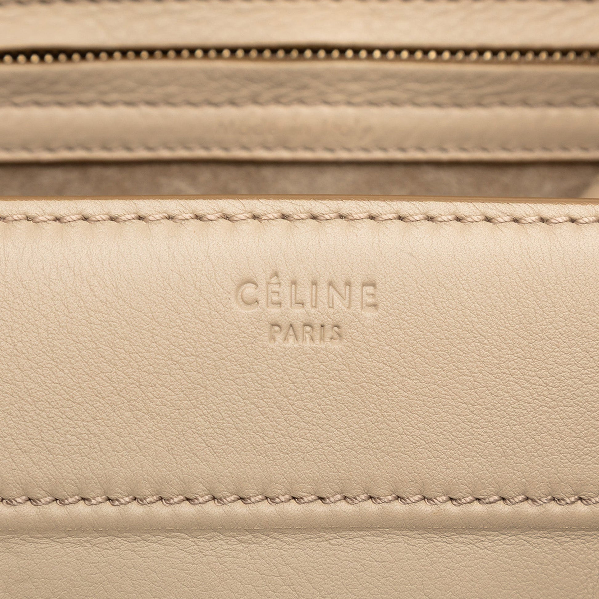 Celine Medium Leather Luggage Phantom Tote