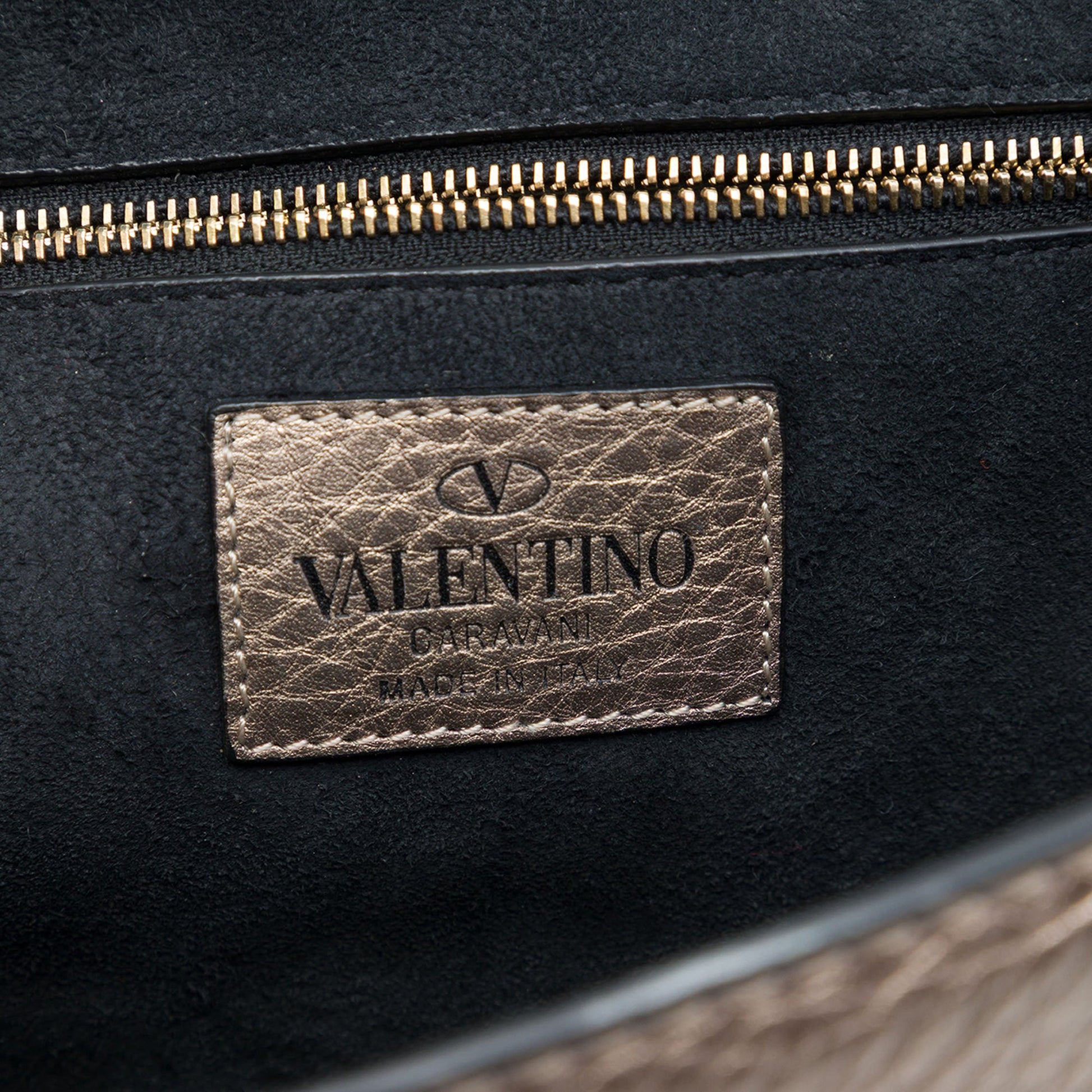 Valentino Medium Metallic Leather Rockstud Glam Lock Crossbody
