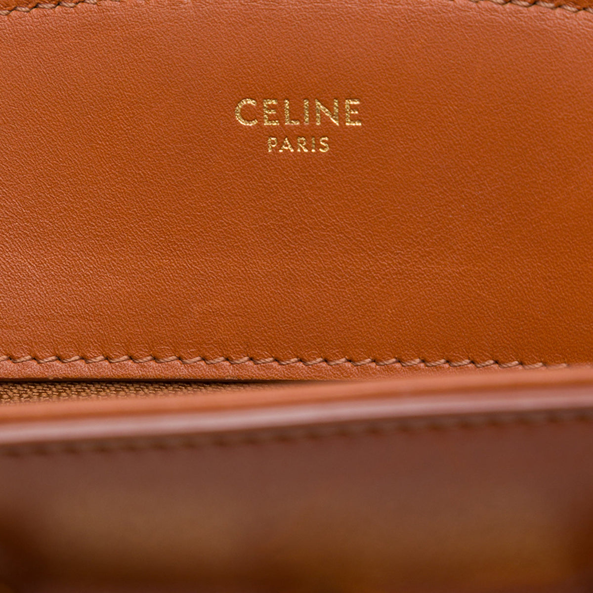 Celine Striped Canvas Crecy Bucket Bag