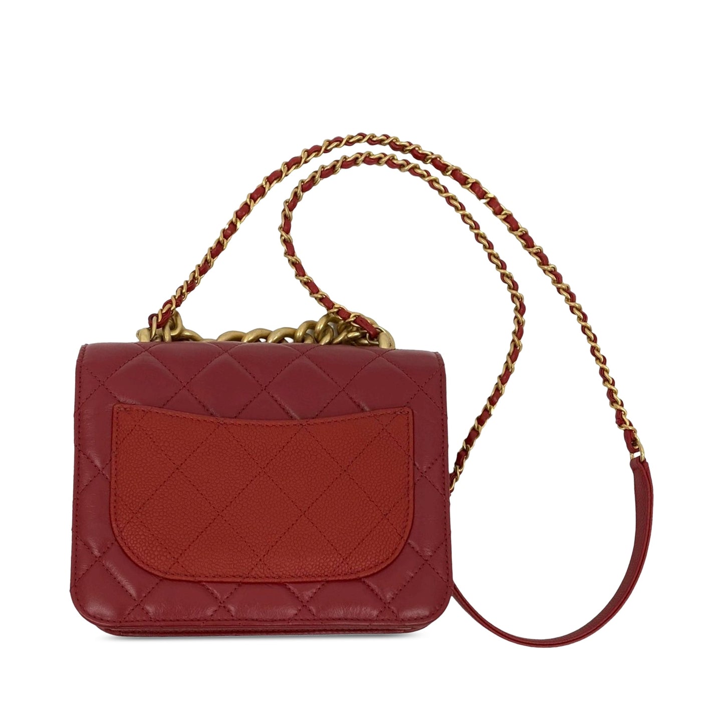 Chanel Mini Quilted Calfskin and Caviar Chain Handle Flap