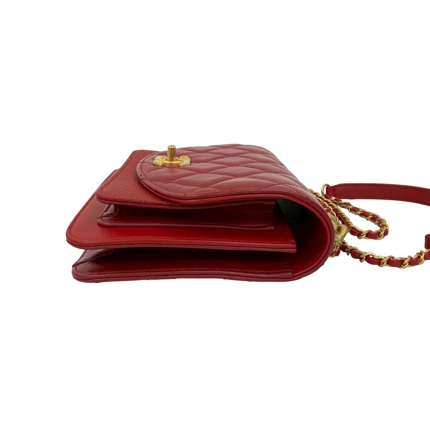 Chanel Mini Quilted Calfskin and Caviar Chain Handle Flap