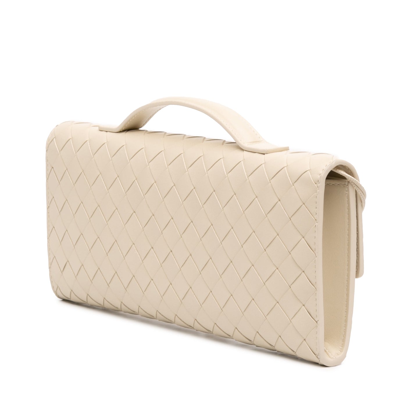 Bottega Veneta Lambskin Intrecciato Andiamo Clutch