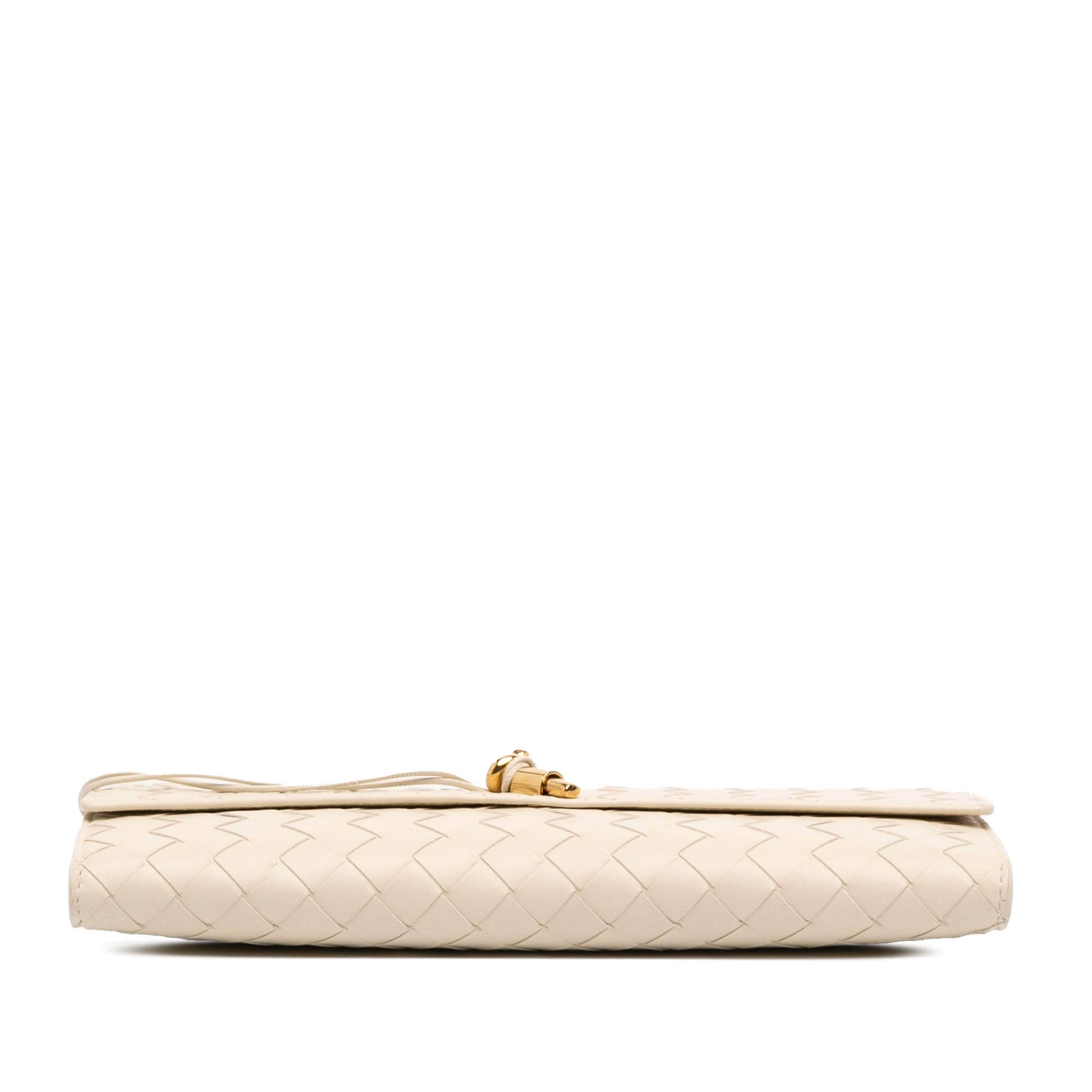 Bottega Veneta Lambskin Intrecciato Andiamo Clutch