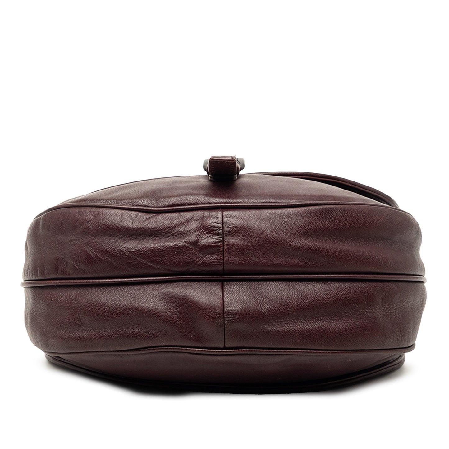 Intrecciato Trimmed Leather Double Sided Flap Satchel