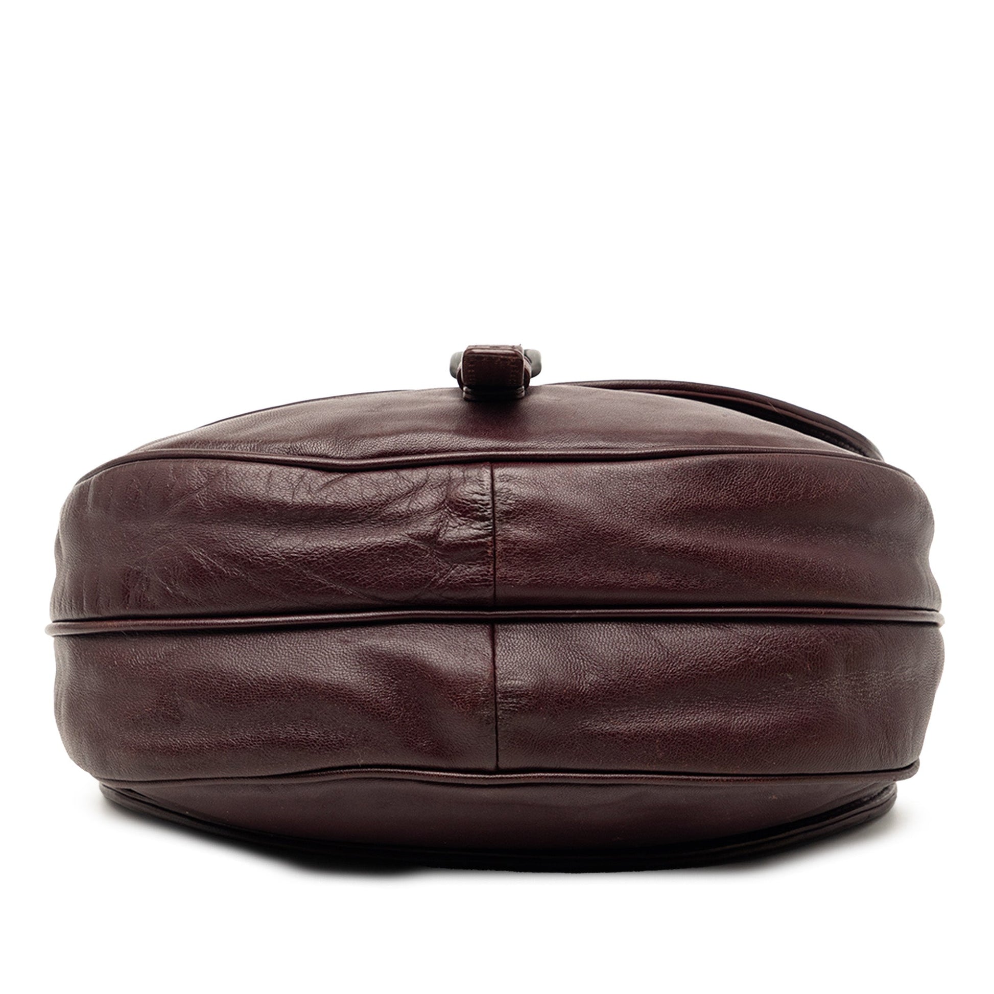 Intrecciato Trimmed Leather Double Sided Flap Satchel