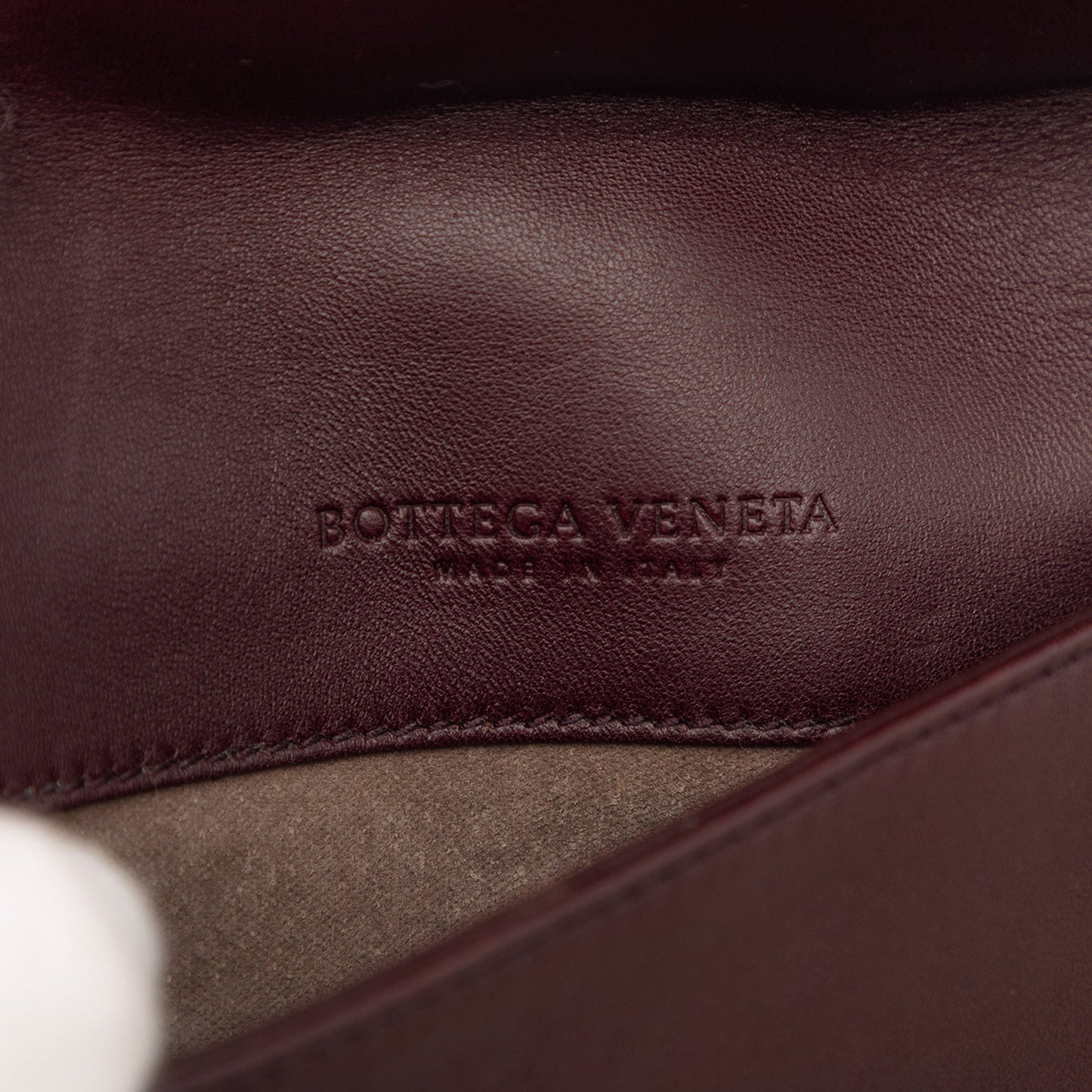Intrecciato Trimmed Leather Double Sided Flap Satchel
