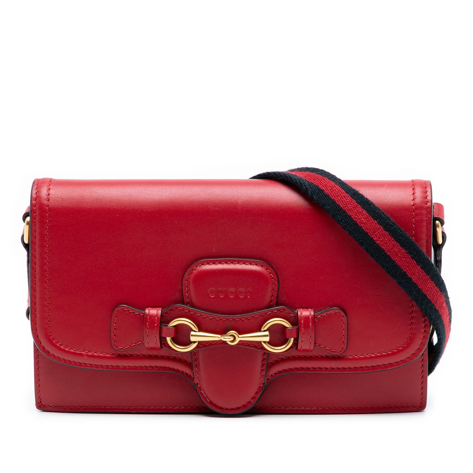 Gucci Leather Lady Web Wallet On Strap
