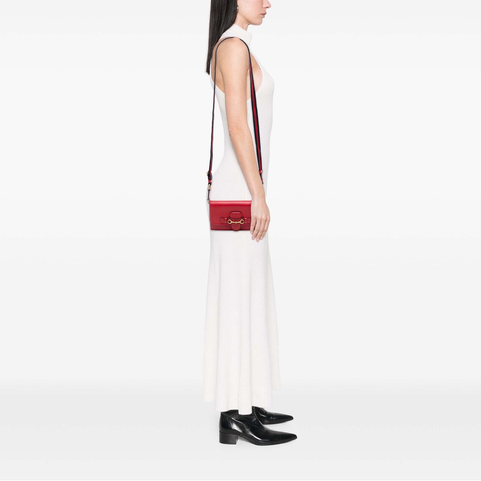 Gucci Leather Lady Web Wallet On Strap