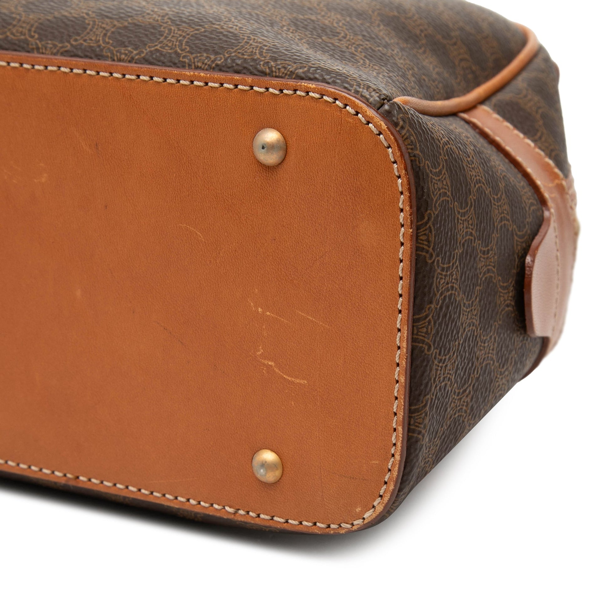 Celine Macadam Coated Canvas Dome Handbag