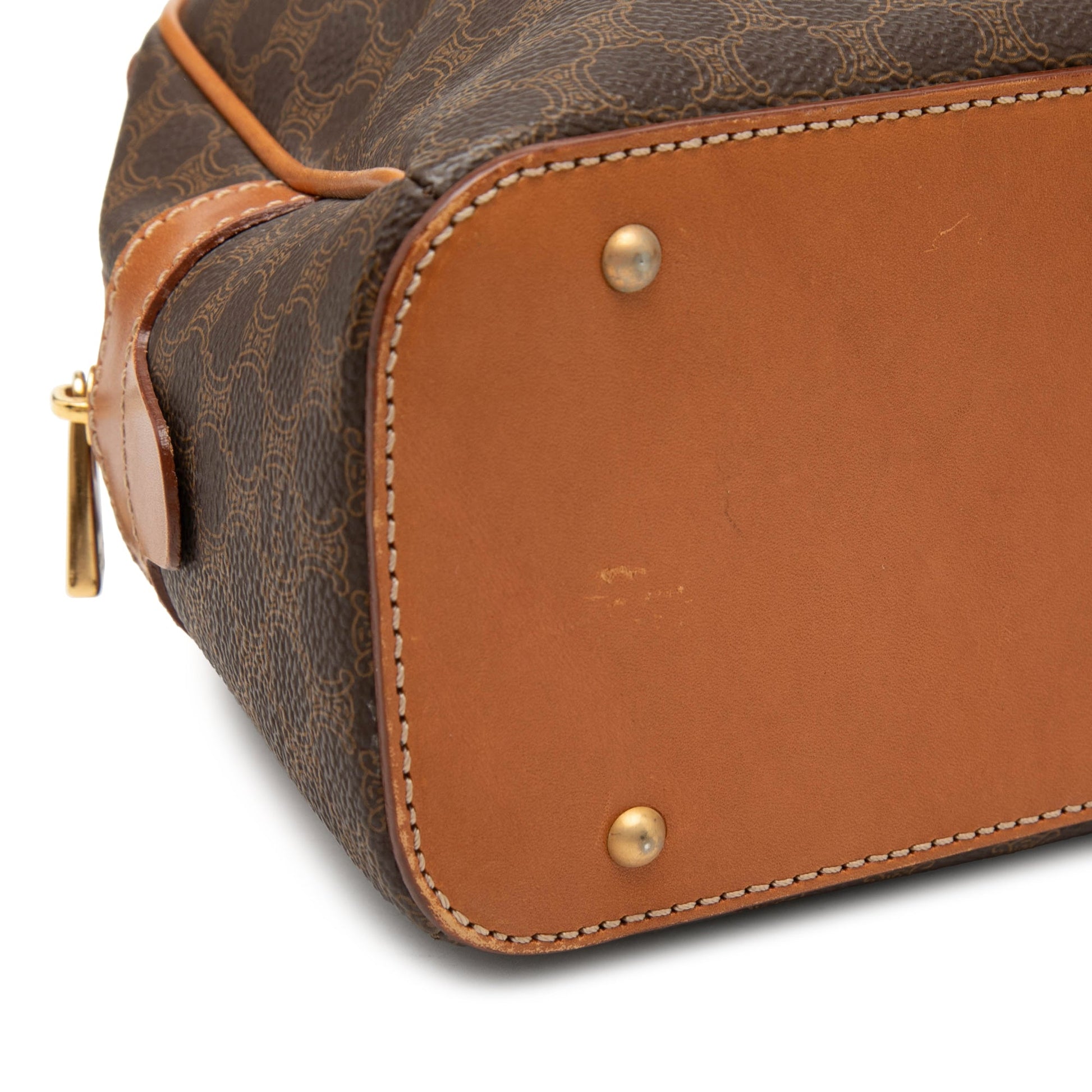 Celine Macadam Coated Canvas Dome Handbag