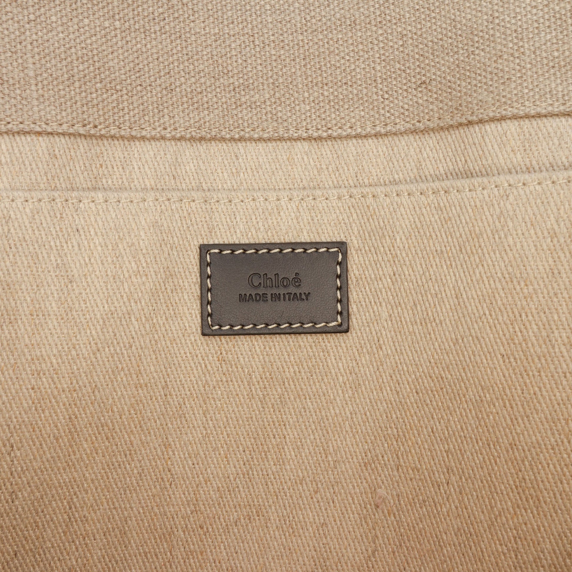 Chloé Large Woody Canvas Tote Bag