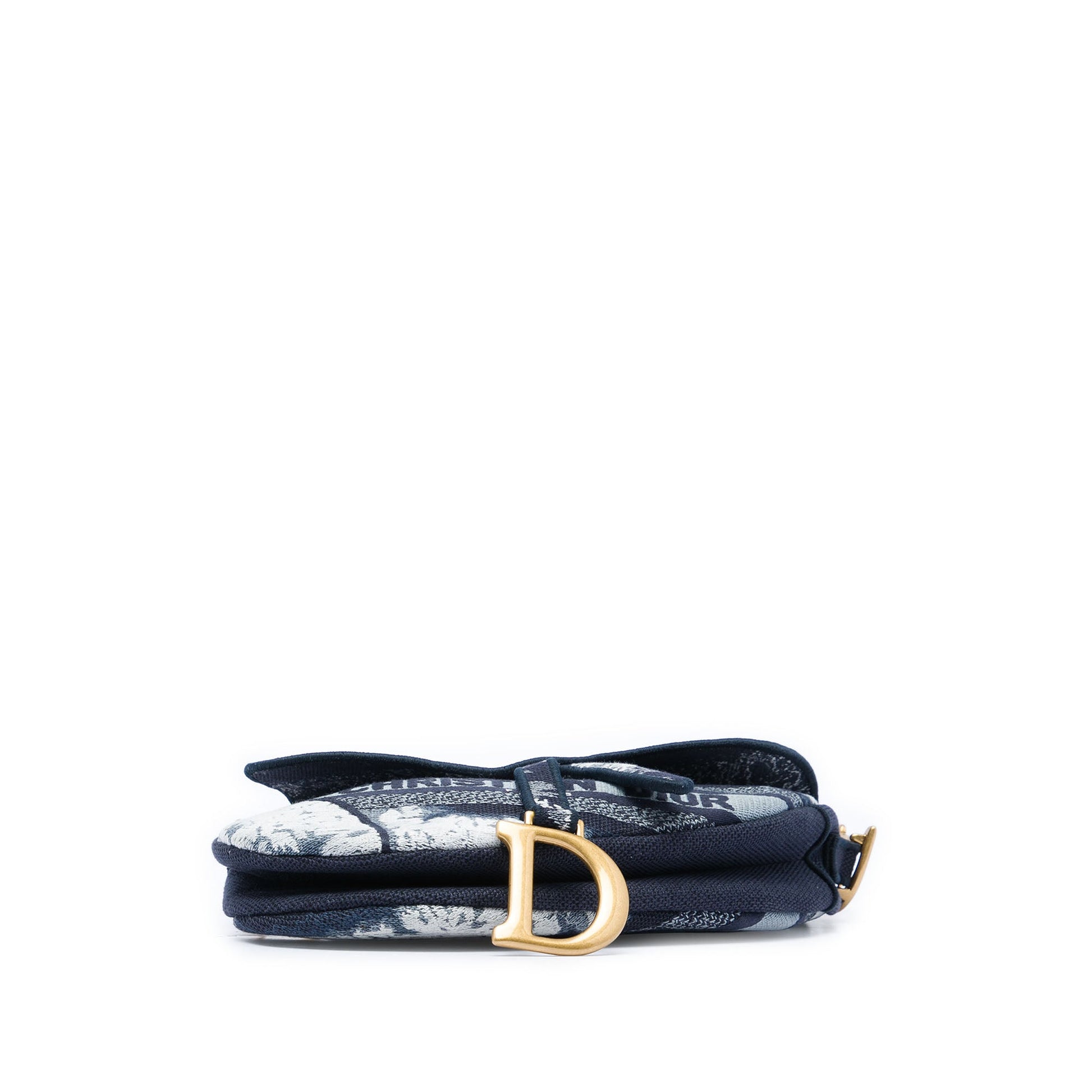 Dior Canvas Embroidered Tie Dye Saddle Bag