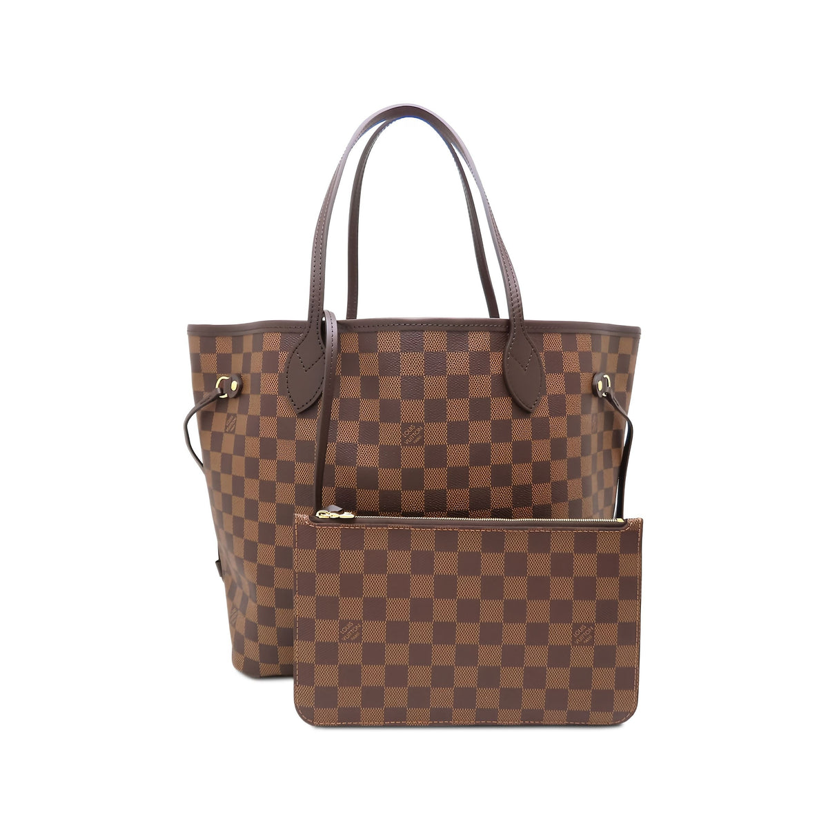 Louis Vuitton Damier Ebene Neverfull MM — Brown
