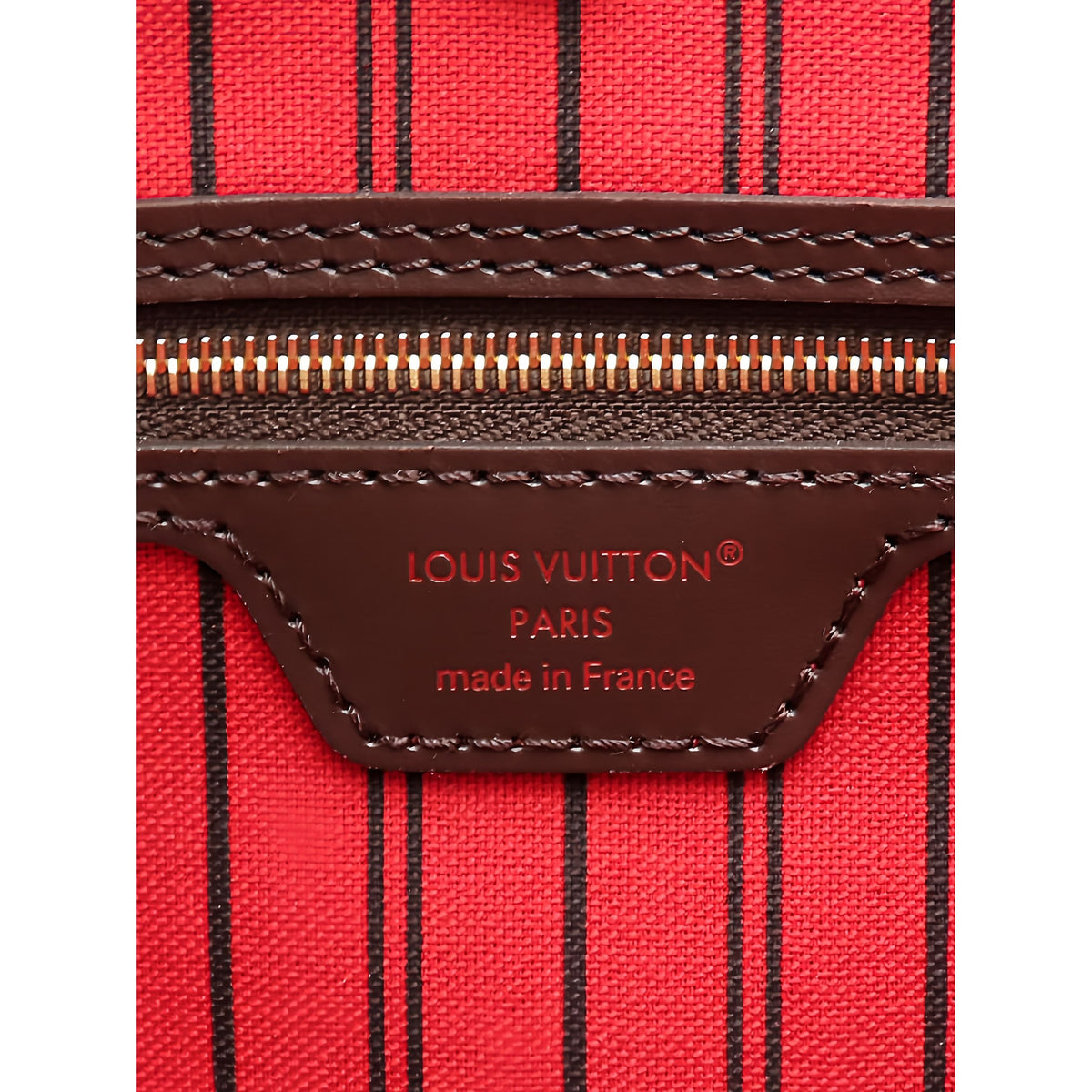 Louis Vuitton Damier Ebene Neverfull MM — Brown