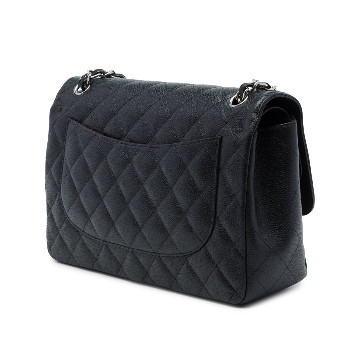 Chanel Jumbo Classic Caviar Double Flap — Black