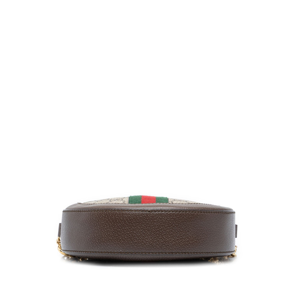 Gucci Mini GG Supreme Web Ophidia Round Crossbody — Beige