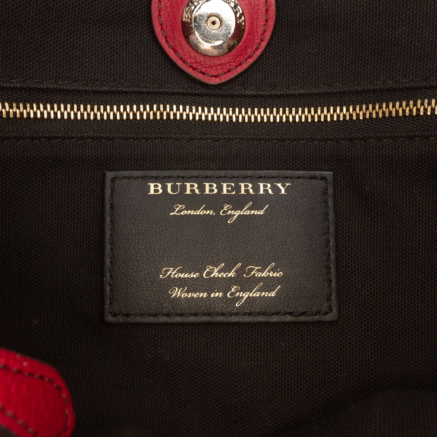 Burberry Medium Leather and House Check Banner Satchel