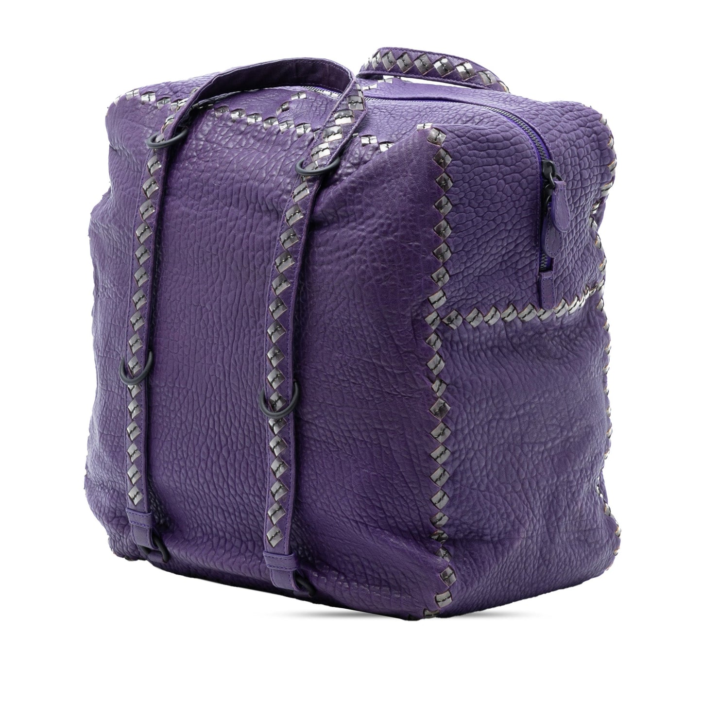 Bottega Veneta Intrecciato Trimmed Leather Handbag