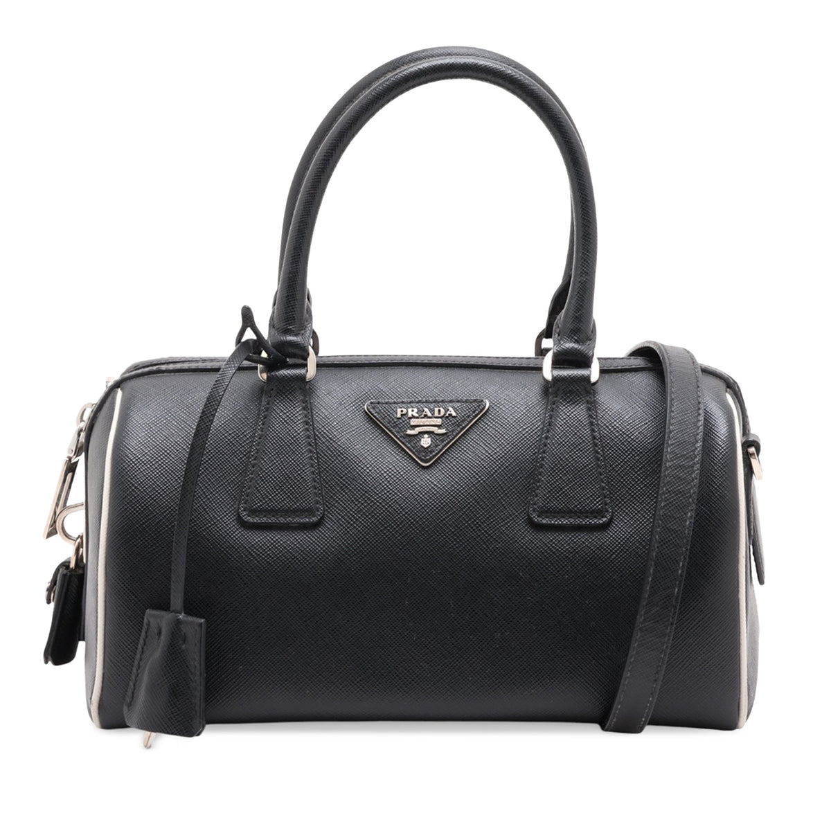 Prada Saffiano Satchel — Black
