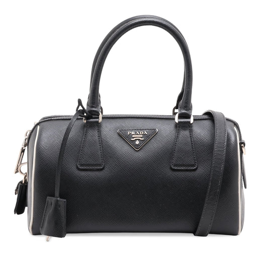 Prada Saffiano Satchel — Black