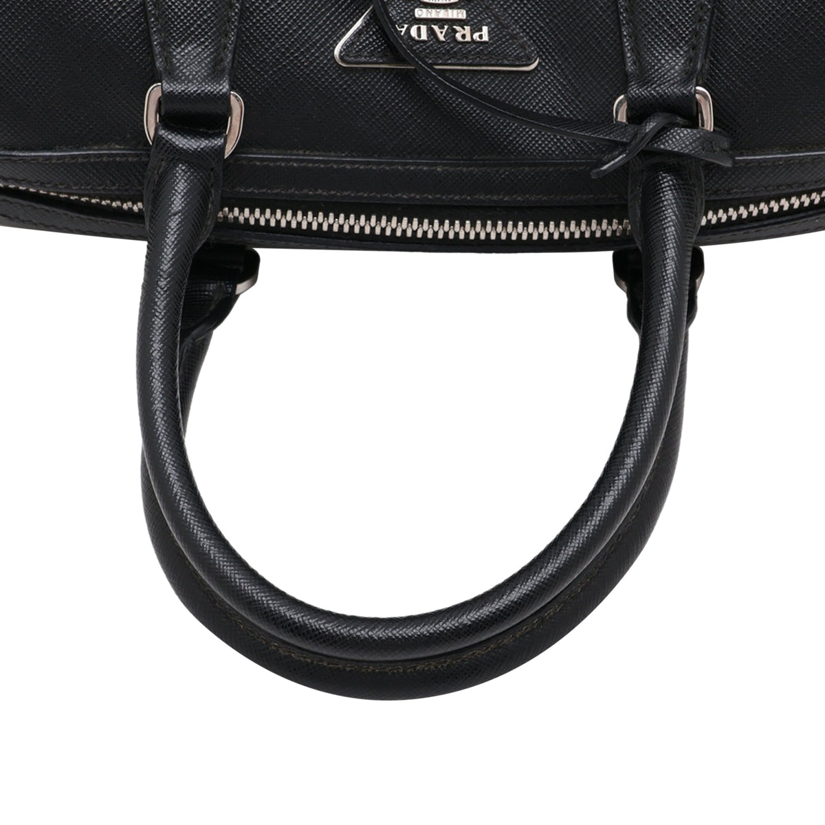 Prada Saffiano Satchel — Black